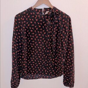 Elegant Silk Blouse with Bow